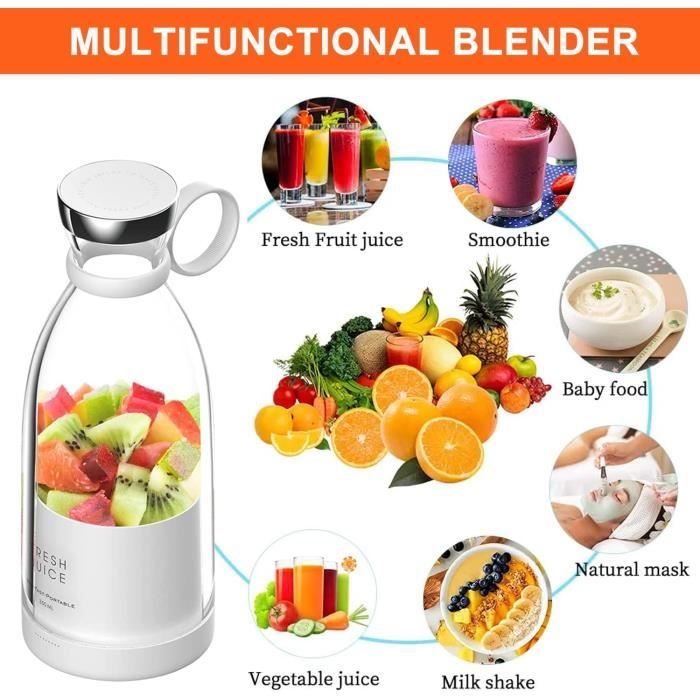 Mini Mixeur Portable USB – Extracteur de Jus Multifonction pour Smoothies et Milkshakes 350ml